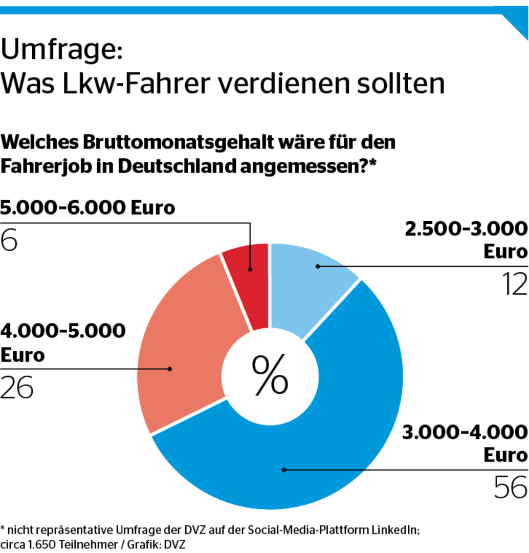 Umfrage Das sollten LkwFahrer verdienen DVZ