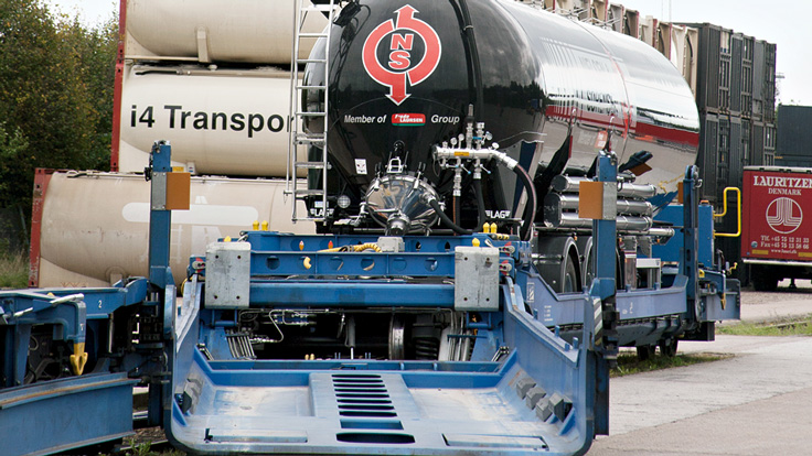 Kockums Industrier bietet Waggons für nicht kranbare Auflieger