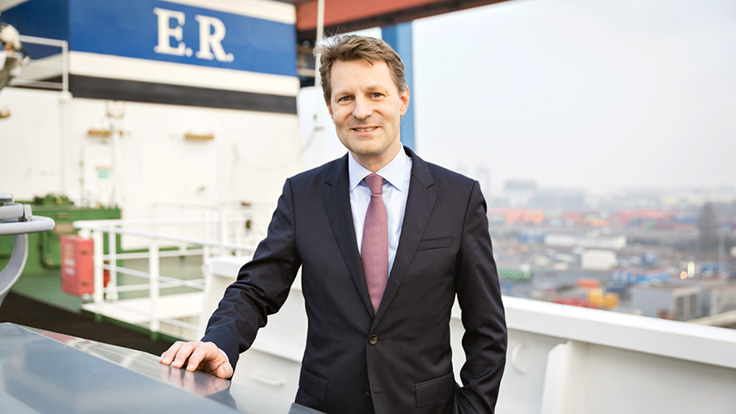 Nils Aden, Geschäftsführer von E.R. Schiffahrt: „Digitalisierung ist sinn- und wertvoll, wenn sie unser Geschäftsmodell unterstützt und voranbringt.“ (Foto: E.R. Schiffahrt)