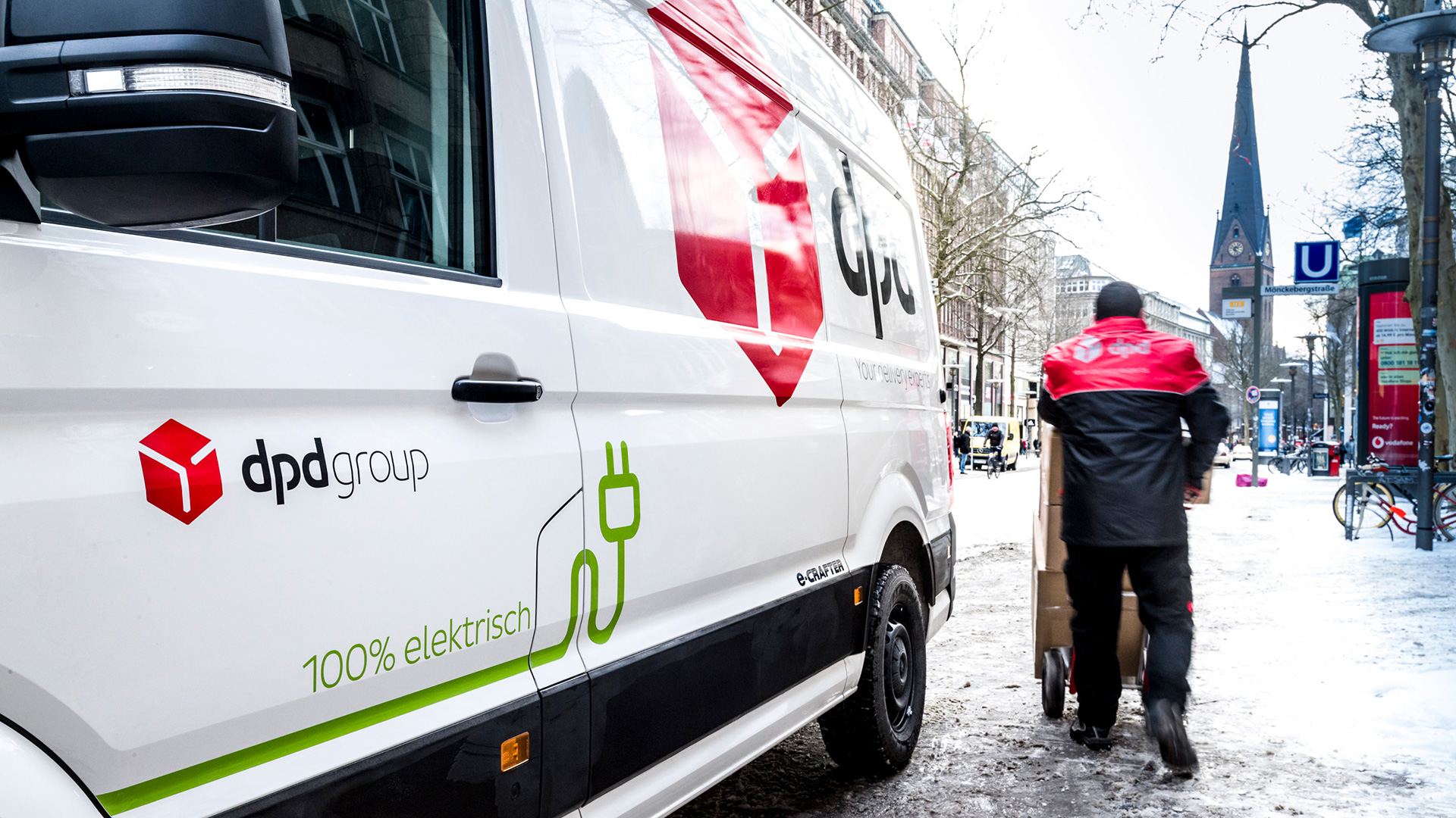 In Hamburg sind zwei VW e-Crafter im Testbetrieb für DPD unterwegs. (Foto: DPD)
