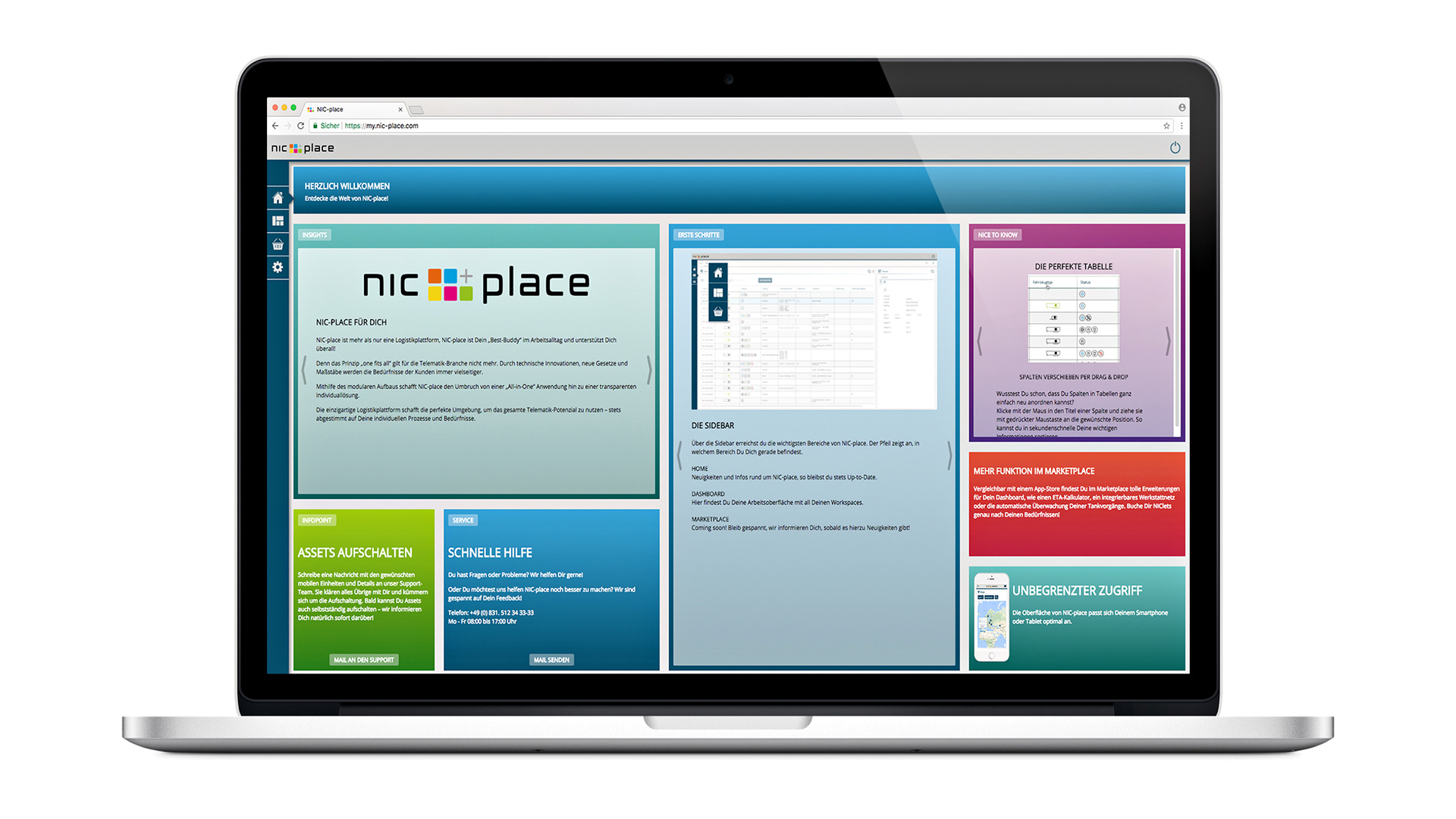 Das Dasboard von Nic-base. (Foto. Nic)